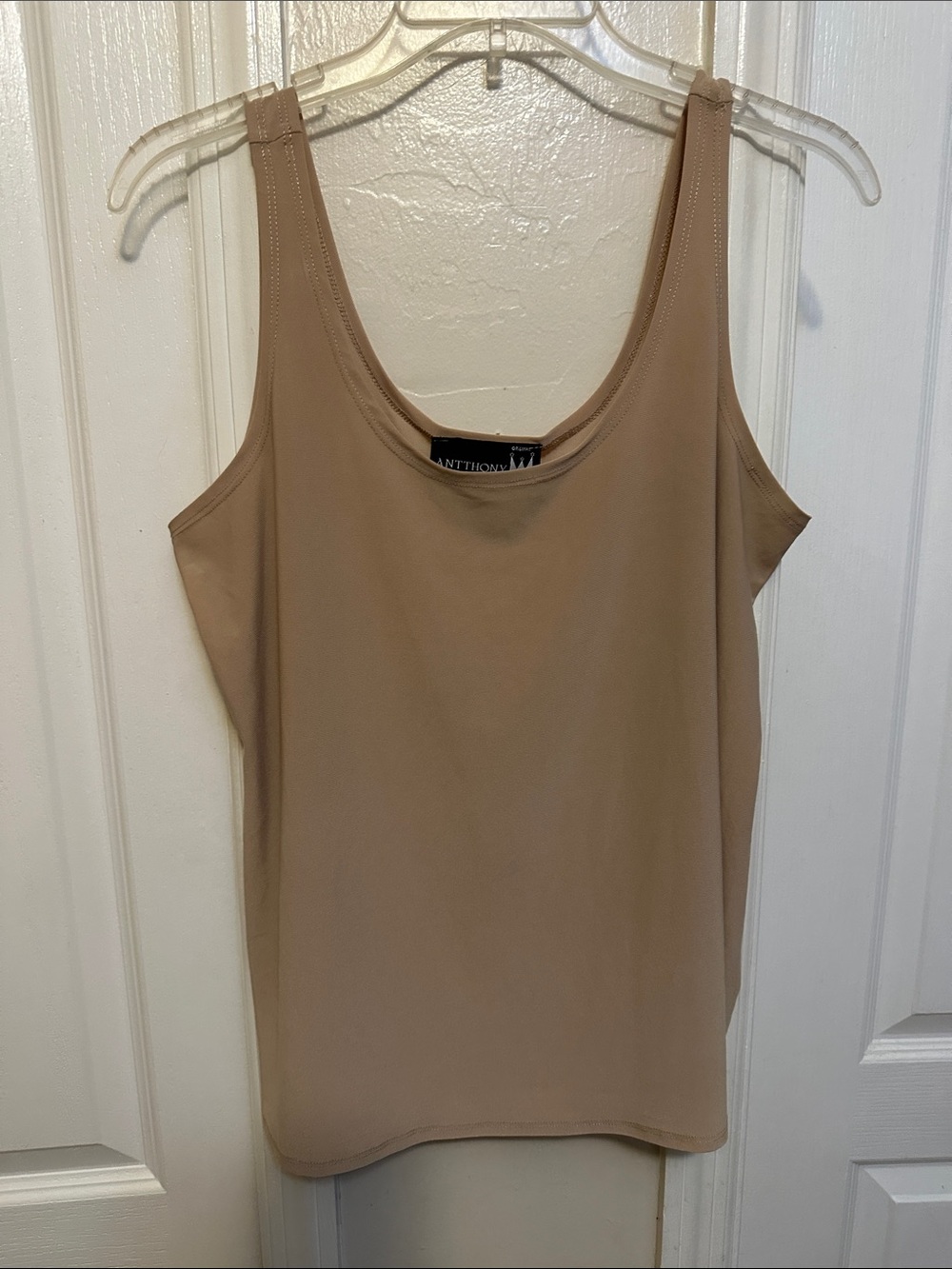 Antthony Beige Scoop Neck Tank Top